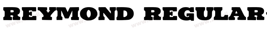 Reymond Regular字体转换